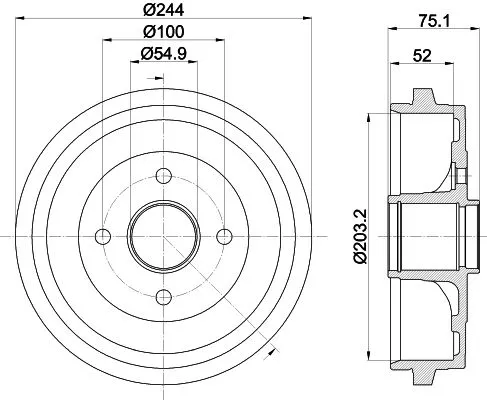 MINTEX MINTEX MBD386 1x MINTEX MBD386 Brake Drum 
