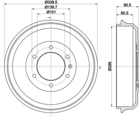 1x MINTEX MBD387 Brake Drum