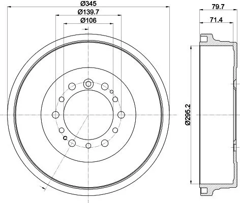 MINTEX MINTEX MBD388 1x MINTEX MBD388 Brake Drum 