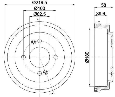 MINTEX MINTEX MBD394 1x MINTEX MBD394 Brake Drum 