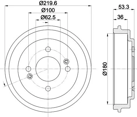 1x MINTEX MBD397 Brake Drum