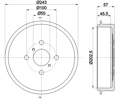 MINTEX MINTEX MBD404 1x MINTEX MBD404 Brake Drum 