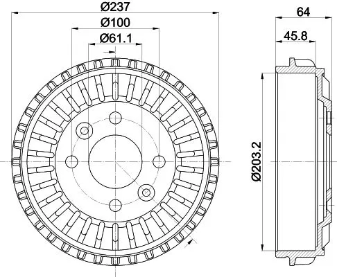 MINTEX MINTEX MBD410 1x MINTEX MBD410 Brake Drum 