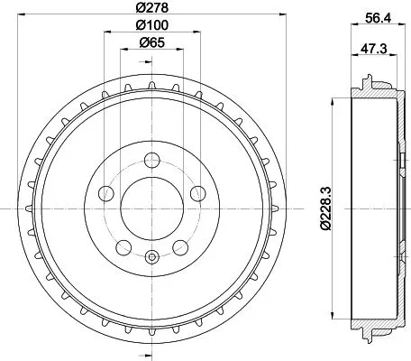 MINTEX MINTEX MBD411 1x MINTEX MBD411 Brake Drum 