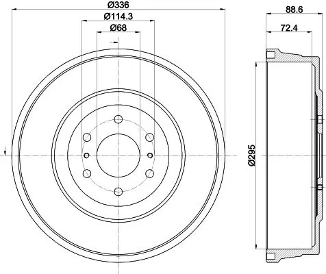 MINTEX MINTEX MBD413 1x MINTEX MBD413 Brake Drum 