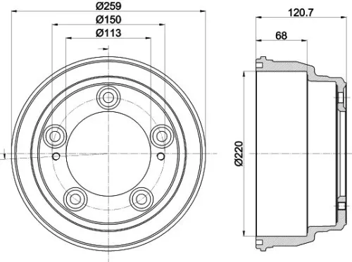 MINTEX MINTEX MBD414 1x MINTEX MBD414 Brake Drum 