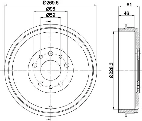 MINTEX MINTEX MBD418 1x MINTEX MBD418 Brake Drum 