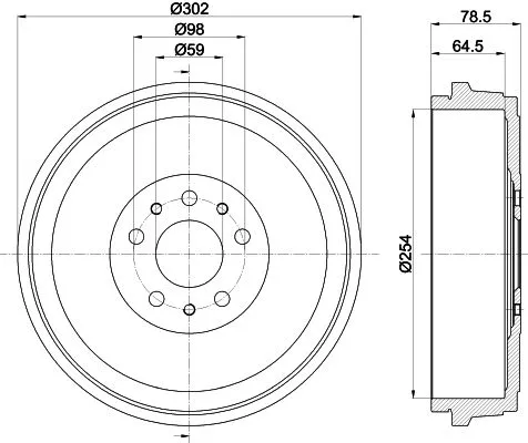 1x MINTEX MBD419 Brake Drum