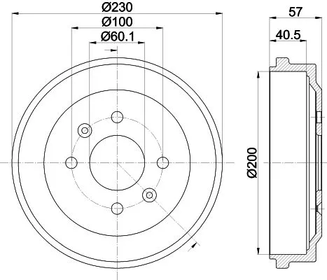 1x MINTEX MBD422 Brake Drum