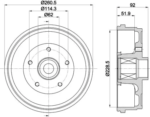 MINTEX MINTEX MBD426 1x MINTEX MBD426 Brake Drum 