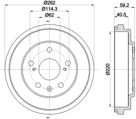 MINTEX MINTEX MBD430 1x MINTEX MBD430 Brake Drum 
