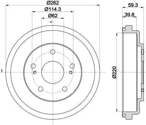 MINTEX MINTEX MBD431 1x MINTEX MBD431 Brake Drum 