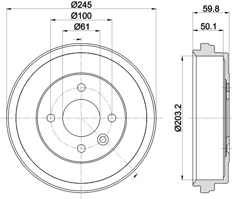 1x MINTEX MBD433 Brake Drum