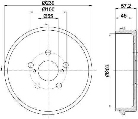 MINTEX MINTEX MBD437 1x MINTEX MBD437 Brake Drum 