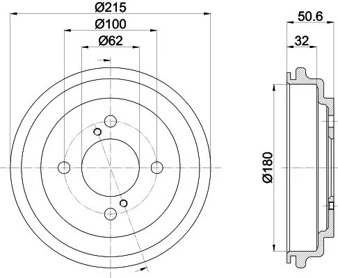MINTEX MINTEX MBD438 1x MINTEX MBD438 Brake Drum 