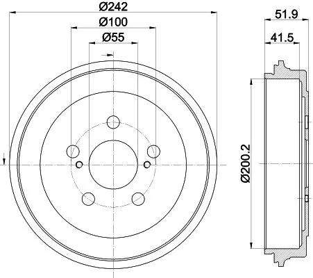 MINTEX MINTEX MBD439 1x MINTEX MBD439 Brake Drum 