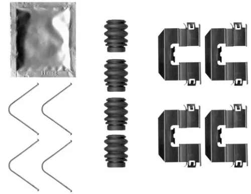 1x Accessory Kit, disc brake pad