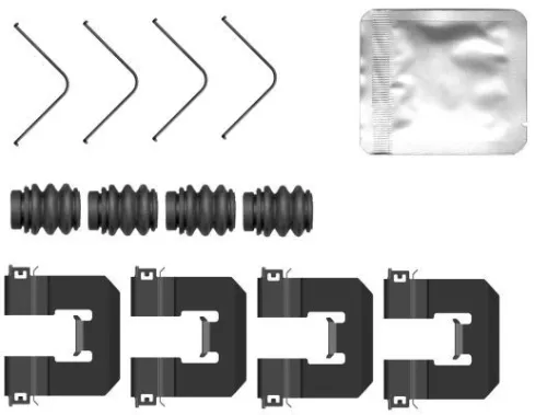 1x Accessory Kit, disc brake pad