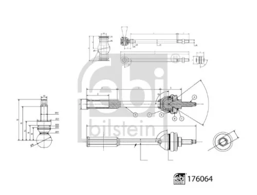 FEBI BILSTEIN FEBI BILSTEIN 176064 Febi Rear Left Rear Right Inner Tie Rod For Jaguar S-type 