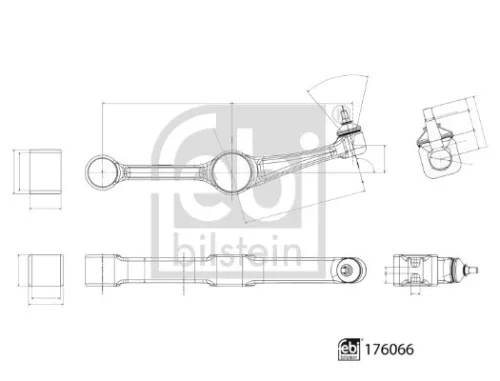 FEBI BILSTEIN FEBI BILSTEIN 176066 Febi Front Left Lower Rear Control / Trailing Arm For Mercedes C-class Cls E-cla 