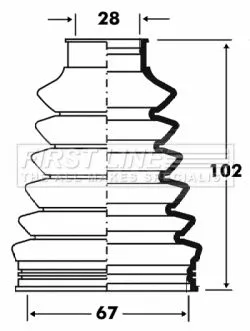  FIRST LINE Drive Shaft Cv Boot Kit