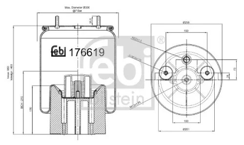 Febi Air Bag Suspension Spring