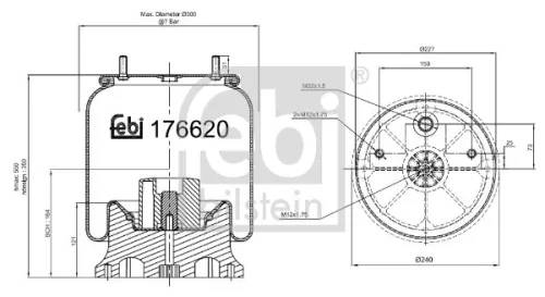 FEBI BILSTEIN FEBI BILSTEIN 176620 Febi Air Bag Suspension Spring 