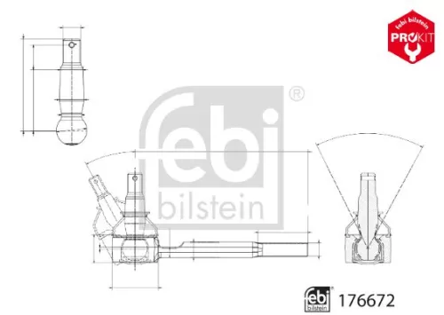 FEBI BILSTEIN FEBI BILSTEIN 176672 Febi Front Tie Rod End For Renault Trucks Volvo Fe Kerax Magnum Premium 