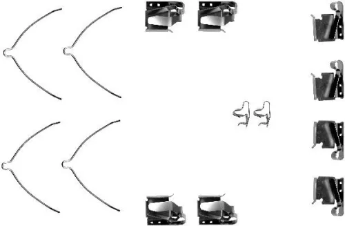1x Accessory Kit, disc brake pad
