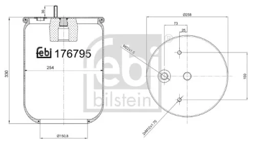 FEBI BILSTEIN FEBI BILSTEIN 176795 Febi Air Bag Suspension Spring 