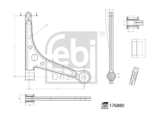 FEBI BILSTEIN FEBI BILSTEIN 176880 Febi Lower Front Right Control / Trailing Arm For Vw California Transporter 