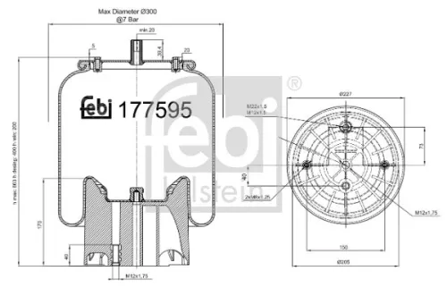 FEBI BILSTEIN FEBI BILSTEIN 177595 Febi Air Bag Suspension Spring 