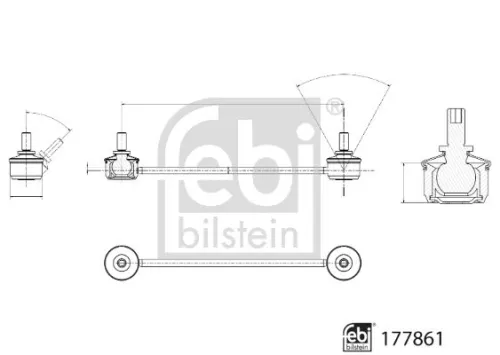 FEBI BILSTEIN FEBI BILSTEIN 177861 Febi 177861 Rear Stabiliser Link For Volvo Fh  Fh Ii  Fh Iii  Fh16  Fh16 Ii  Fh1 
