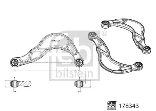 FEBI BILSTEIN FEBI BILSTEIN 178343 Febi Outer Rear Left Or Right Control / Trailing Arm For Ford Galaxy S-max 