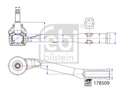 FEBI BILSTEIN FEBI BILSTEIN 178509 Febi Front Left Tie Rod End For Citroën C3 