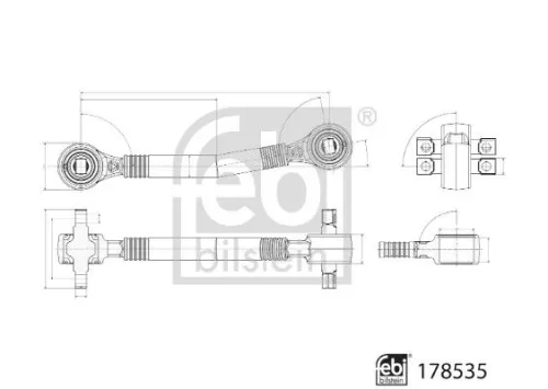 FEBI BILSTEIN FEBI BILSTEIN 178535 Febi Front Left Front Right Control / Trailing Arm For Mercedes Actros Atego Ate 