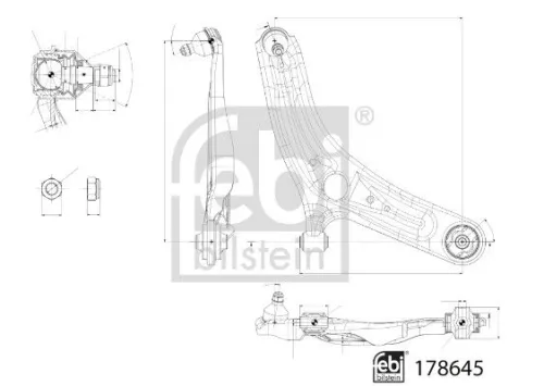 FEBI BILSTEIN FEBI BILSTEIN 178645 Febi Front Right Control / Trailing Arm For Hyundai Kia Ix20 Venga 