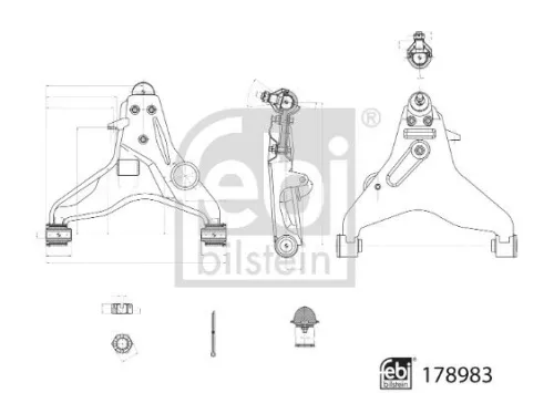 FEBI BILSTEIN FEBI BILSTEIN 178983 Febi Lower Front Right Control / Trailing Arm For Mitsubishi L200 L200 / Triton  