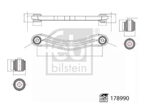 FEBI BILSTEIN FEBI BILSTEIN 178990 Febi Left Rear Upper Control/trailing Arm For Mercedes-benz Gl-class M-class R-c 