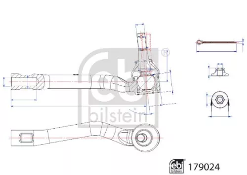 FEBI BILSTEIN FEBI BILSTEIN 179024 Febi Front Right Tie Rod End For Lexus Ls 