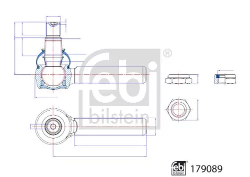 FEBI BILSTEIN FEBI BILSTEIN 179089 Febi Front Tie Rod End For Man Foc Hocl L2000 Lion´s City Lion´s Classi 