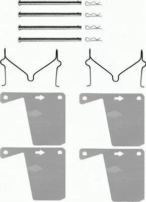 1x Accessory Kit, disc brake pad
