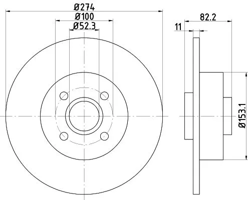 1x  MINTEX Brake Disc