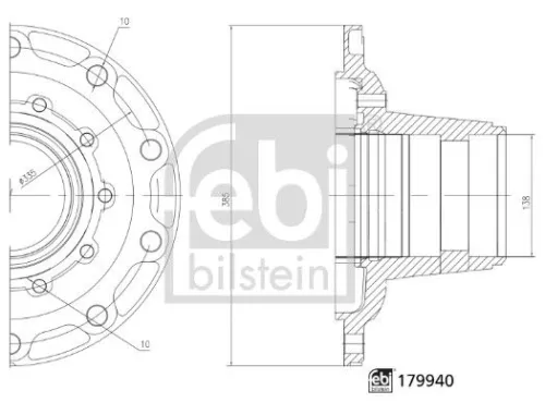 FEBI BILSTEIN FEBI BILSTEIN 179940 Febi Rear Wheel Hub 