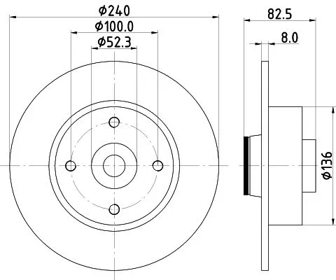 1x  MINTEX Brake Disc