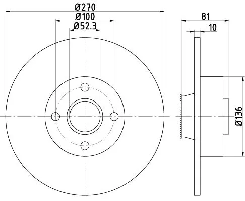 1x  MINTEX Brake Disc
