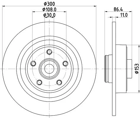 1x  MINTEX Brake Disc MDC1889 300