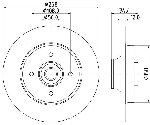 1x  MINTEX Brake Disc