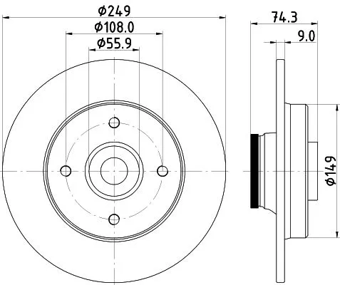 MINTEX MINTEX (MDC2031) 1x  MINTEX Brake Disc 