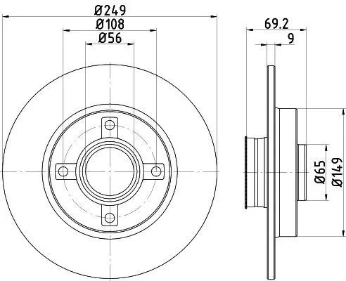 1x  MINTEX Brake Disc